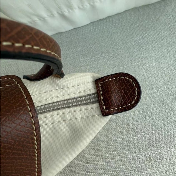 Longchamp Brown and Cream Mini Bag - Picture 8 of 8